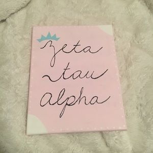 Zeta Tau Alpha canvases and letters